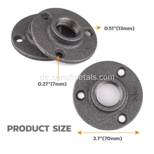 3/4 &quot;Rohrflansch Industrial Dark Grey Floor Flange